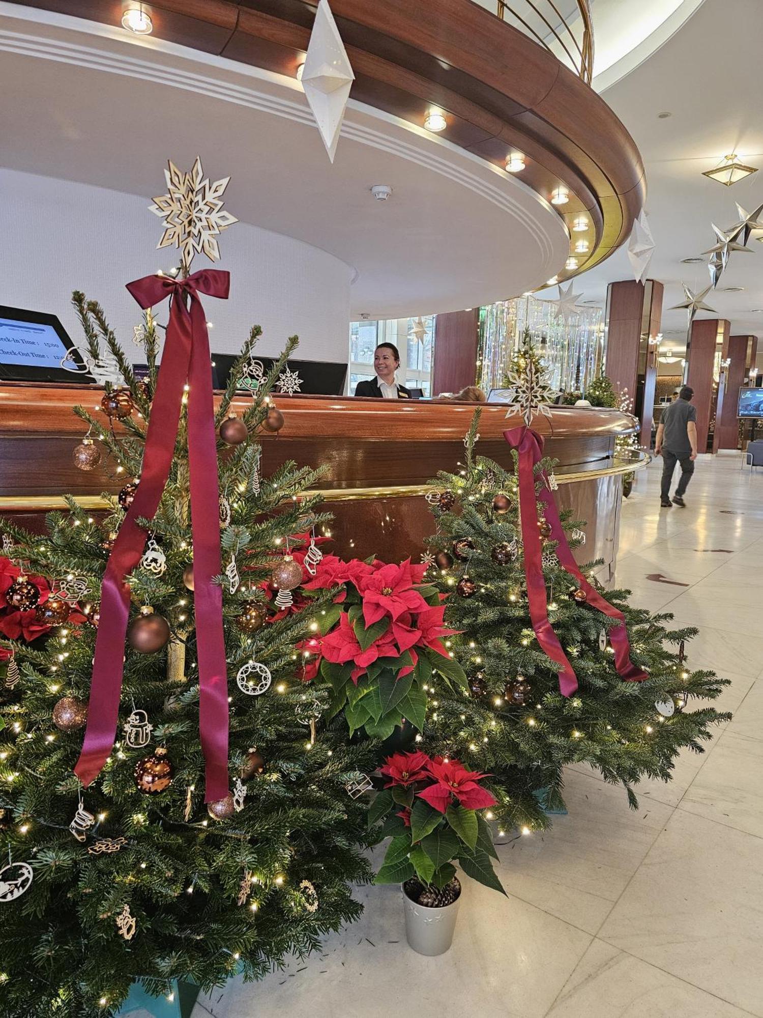 Hotelul Aro Palace Brașov Exterior foto Christmas decorations at the lobby of the hotel